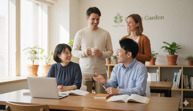 講師４名が談笑している写真