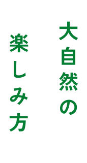 大自然の楽しみ方