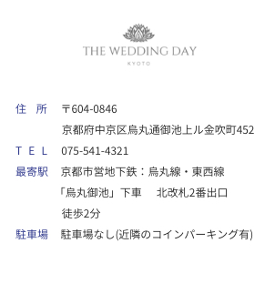 THE WEDDING DAYの住所